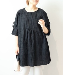 【LL~6L 大きいサイズ】【WEB限定】ドロストスリーブチュニック