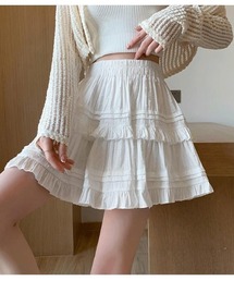 フレアフリルレース ミニスカート