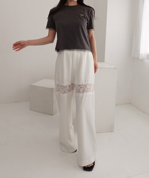 SOELA(ソエラ)の「【INGNI SOELA】プレート付チュールドッキングコンパクトTシャツ/WEB限定(Tシャツ/カットソー・レディース・ブラック/チャコールグレー/オフホワイト・FREE)」の20枚目の写真