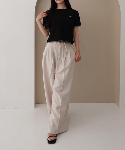 SOELA(ソエラ)の「【INGNI SOELA】プレート付チュールドッキングコンパクトTシャツ/WEB限定(Tシャツ/カットソー・レディース・ブラック/チャコールグレー/オフホワイト・FREE)」の16枚目の写真