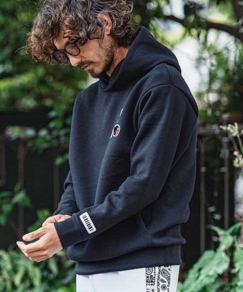 felkod（フィルコッド）の「mpa4154- Chenille Patch Scuba Hoodie フードパーカー(F26A240)（パーカー・メンズ・トップグレー/ネイビー/ブラック・S/M/L/XL）」の3枚目の写真