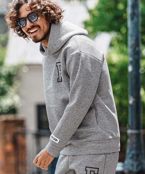 felkod（フィルコッド）の「mpa4154- Chenille Patch Scuba Hoodie フードパーカー(F26A240)（パーカー・メンズ・トップグレー/ネイビー/ブラック・S/M/L/XL）」の5枚目の写真