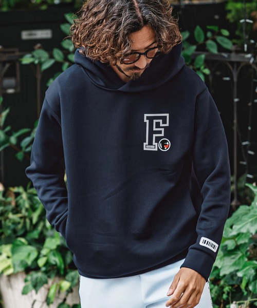 felkod（フィルコッド）の「mpa4154- Chenille Patch Scuba Hoodie フードパーカー(F26A240)（パーカー・メンズ・トップグレー/ネイビー/ブラック・S/M/L/XL）」の10枚目の写真