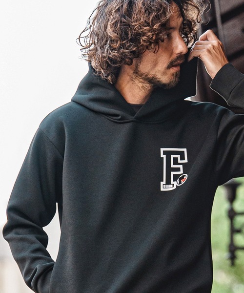 felkod（フィルコッド）の「mpa4154- Chenille Patch Scuba Hoodie フードパーカー(F26A240)（パーカー・メンズ・トップグレー/ネイビー/ブラック・S/M/L/XL）」の13枚目の写真