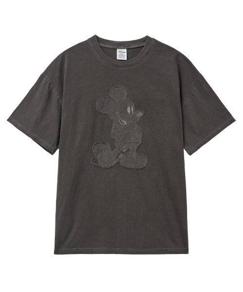 VTWO(ブイツー)の「ヴィンテージピグメントアプリケ刺繍_ミッキー_ Tシャツ (ブラック)(Tシャツ/カットソー・レディース・その他・LARGE/MEDIUM)」の2枚目の写真