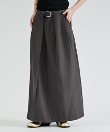 belt tuck wide skirt/ベルト付きタックワイドスカート