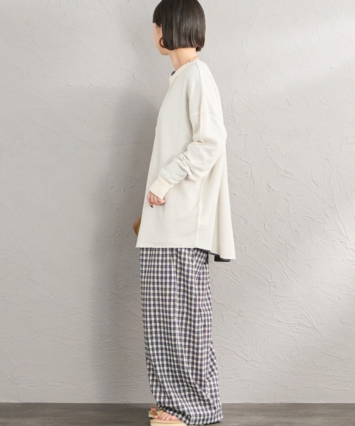 HANES（ヘインズ）の「[HANES/ヘインズ] ヘンリーネック サーマルカットソー（Tシャツ/カットソー・レディース・レッド/グレー/オフホワイト・M）」の16枚目の写真