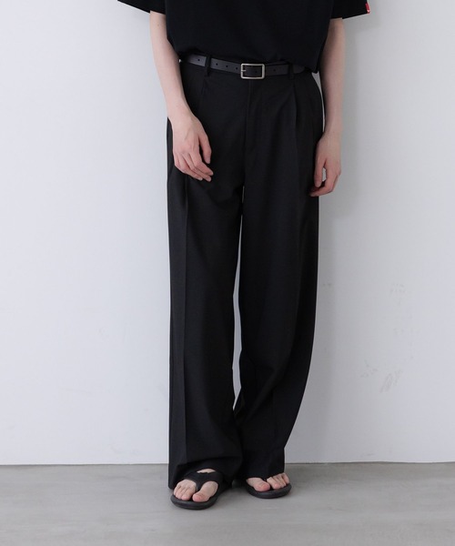 LOWRYS FARM(ローリーズファーム)の「【LFM(U)】TRタックワイドパンツ 1043105(その他パンツ・メンズ・ネイビー/ベージュ/ブラック・MEDIUM/LARGE)」の1枚目の写真