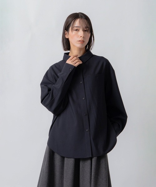 Kelen(ケレン)の「「KELEN / ケレン」バッククロスデザインオーバーシャツ(シャツ/ブラウス・レディース・ネイビー/ブラウン/ライトベージュ・S/M)」の3枚目の写真
