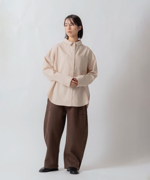 Kelen(ケレン)の「「KELEN / ケレン」バッククロスデザインオーバーシャツ(シャツ/ブラウス・レディース・ネイビー/ブラウン/ライトベージュ・S/M)」の12枚目の写真
