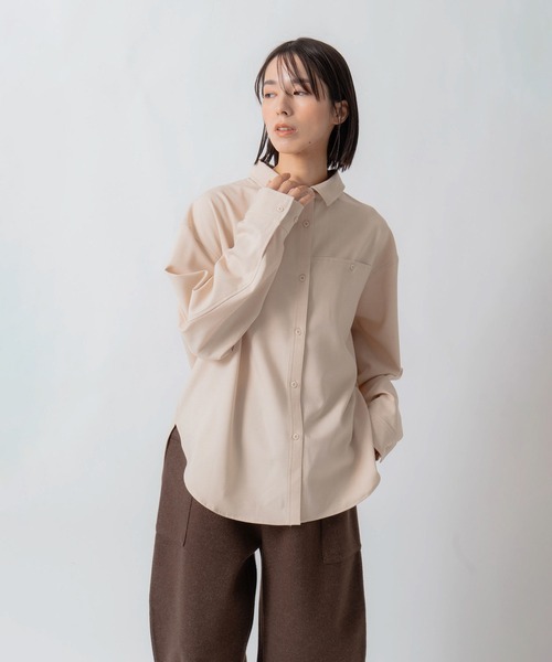 Kelen(ケレン)の「「KELEN / ケレン」バッククロスデザインオーバーシャツ(シャツ/ブラウス・レディース・ネイビー/ブラウン/ライトベージュ・S/M)」の13枚目の写真