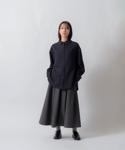 Kelen(ケレン)の「「KELEN / ケレン」バッククロスデザインオーバーシャツ(シャツ/ブラウス・レディース・ネイビー/ブラウン/ライトベージュ・S/M)」の19枚目の写真