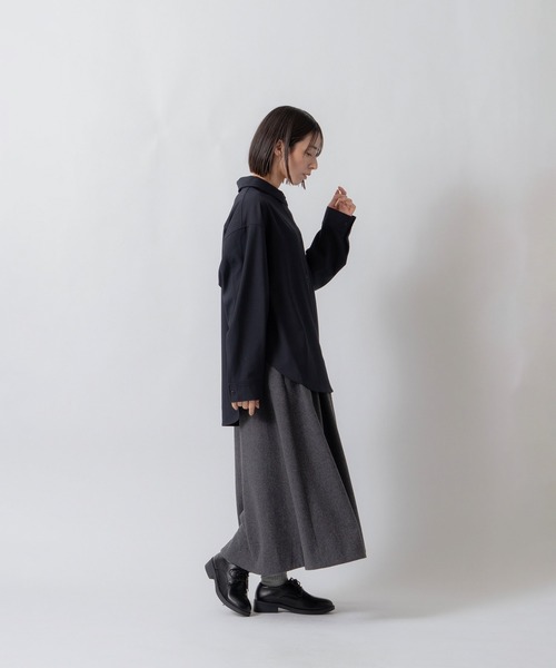Kelen(ケレン)の「「KELEN / ケレン」バッククロスデザインオーバーシャツ(シャツ/ブラウス・レディース・ネイビー/ブラウン/ライトベージュ・S/M)」の21枚目の写真