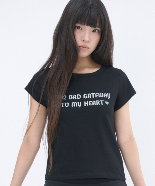 ITZAVIBE(イッザバイブ)の「502 GLITTER LETTERING T SHIRT - BLACK(Tシャツ/カットソー・レディース・その他・FREE)」の4枚目の写真