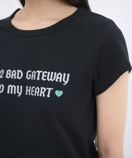 ITZAVIBE(イッザバイブ)の「502 GLITTER LETTERING T SHIRT - BLACK(Tシャツ/カットソー・レディース・その他・FREE)」の8枚目の写真