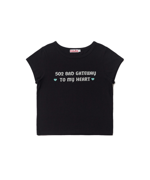 ITZAVIBE(イッザバイブ)の「502 GLITTER LETTERING T SHIRT - BLACK(Tシャツ/カットソー・レディース・その他・FREE)」の9枚目の写真