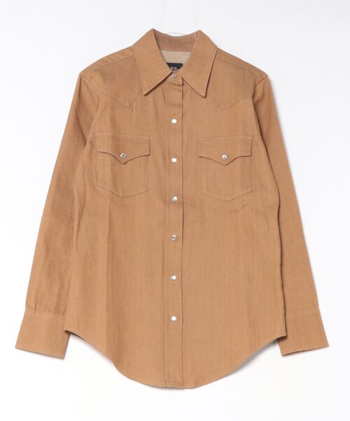 A.P.C.(アーペーセー)の「CHEMISE WESTERN(シャツ/ブラウス・レディース・ブラウン系その他・36)」の1枚目の写真
