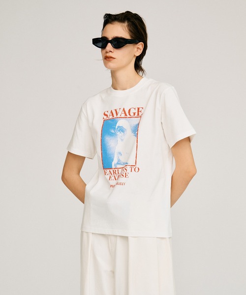 PRANK PROJECT（プランクプロジェクト）の「【2026Summer Pre-Order】SAVEGE Tシャツ / SAVEGE T-shirt（Tシャツ/カットソー・レディース・ホワイト/チャコールグレー・FREE）」の7枚目の写真