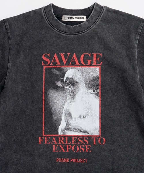 PRANK PROJECT（プランクプロジェクト）の「【2026Summer Pre-Order】SAVEGE Tシャツ / SAVEGE T-shirt（Tシャツ/カットソー・レディース・ホワイト/チャコールグレー・FREE）」の13枚目の写真