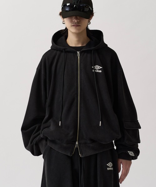 セール】【UMBRO for Lui's】FADE VOLUME SWEAT ZIP HOODIE / フェード