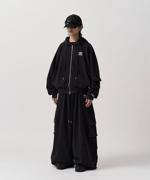 UMBRO(アンブロ)の「【UMBRO for Lui's】FADE VOLUME SWEAT ZIP HOODIE / フェードボリュームスウェットジップパーカー(パーカー・メンズ・ブラック/アイボリー・S/M)」の10枚目の写真
