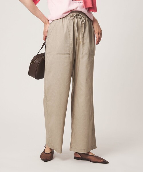 green label relaxing（グリーンレーベルリラクシング）の「［size SHORT/TALLあり］オルマイ LI/MIX ベイカー パンツ 2（その他パンツ・レディース・その他1/オリーブ/ブラック/オフホワイト・SHORT/36/TALL/34/42/40/38）」の4枚目の写真
