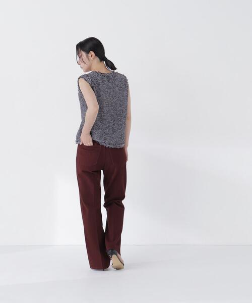 NATURAL BEAUTY BASIC(ナチュラルビューティーベーシック)の「セミフレアツイルパンツ(その他パンツ・レディース・ダークブラウン・SMALL/X-SMALL/MEDIUM)」の6枚目の写真