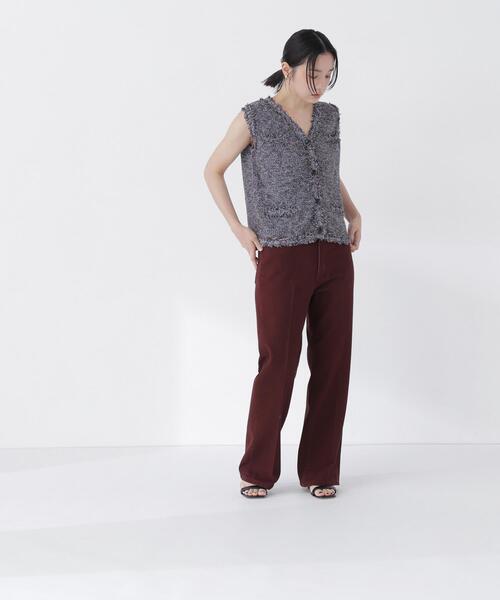 NATURAL BEAUTY BASIC(ナチュラルビューティーベーシック)の「セミフレアツイルパンツ(その他パンツ・レディース・ダークブラウン・SMALL/X-SMALL/MEDIUM)」の8枚目の写真