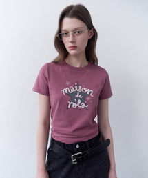 MAISON DE ROLA STAR GRAPHIC T-SHIRT I/PINK