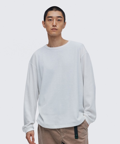 WILD THINGS(ワイルドシングス)の「ポーラテック ワッフル L/S TEE│POLARTEC WAFFLE L/S TEE(Tシャツ/カットソー・メンズ・ホワイト/ブラック/カーキ・S/M/L/XL)」の1枚目の写真