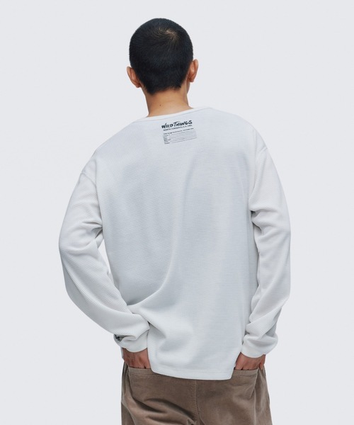 WILD THINGS(ワイルドシングス)の「ポーラテック ワッフル L/S TEE│POLARTEC WAFFLE L/S TEE(Tシャツ/カットソー・メンズ・ホワイト/ブラック/カーキ・S/M/L/XL)」の4枚目の写真