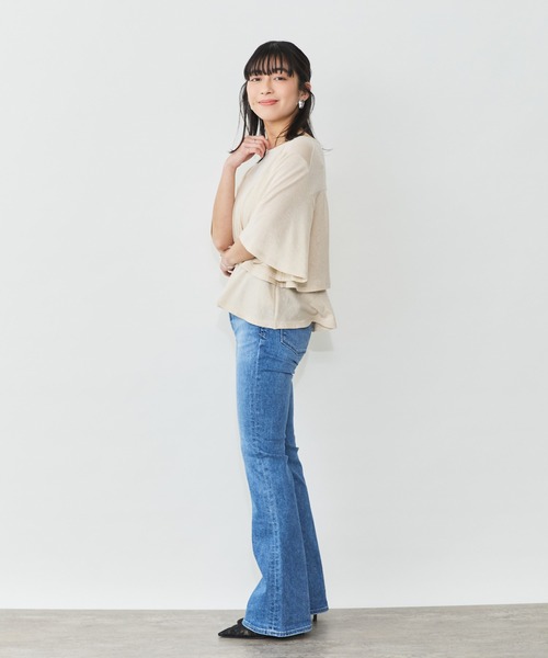 Sirin(シリン)の「ラメフリルレイヤード風プルオーバー(Tシャツ/カットソー・レディース・ベージュ/グレー/ブルー・FREE)」の9枚目の写真