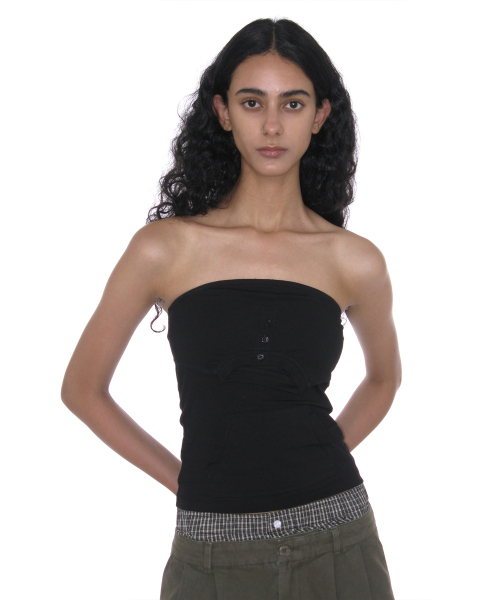 PARTIMENTO WOMEN(パルティメントウィメン)の「ディコンストラクテッドストラップレストップ_ブラック(Tシャツ/カットソー・レディース・その他・SMALL/MEDIUM/LARGE)」の9枚目の写真