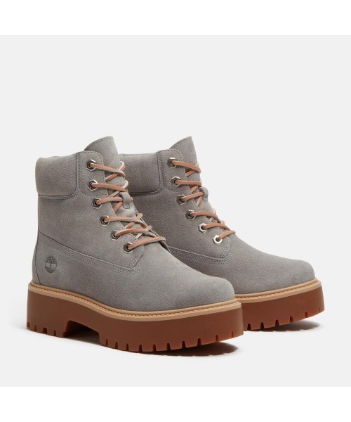 Timberland(ティンバーランド)の「ストーンストリート 6インチ ウォータープルーフ ブーツ レディース (防水)(ブーツ・レディース・グレー・23.0cm/24.0cm/25.0cm/24.5cm/22.5cm/23.5cm)」の5枚目の写真