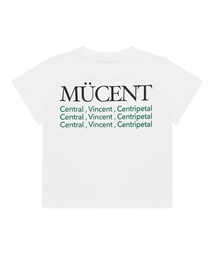 スローガン半袖Tシャツ（クロップ、ルーズフィット）