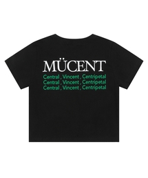 スローガン半袖Tシャツ(クロップ、ルーズフィット)