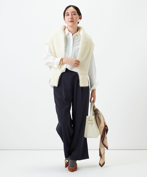 NOLLEY’S(ノーリーズ)の「ウォッシャブルベーシックレギュラーシャツ(シャツ/ブラウス・レディース・オフホワイト/サックスブルー・38/36)」の14枚目の写真