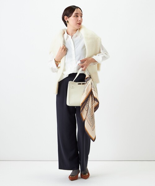 NOLLEY’S(ノーリーズ)の「ウォッシャブルベーシックレギュラーシャツ(シャツ/ブラウス・レディース・オフホワイト/サックスブルー・38/36)」の15枚目の写真