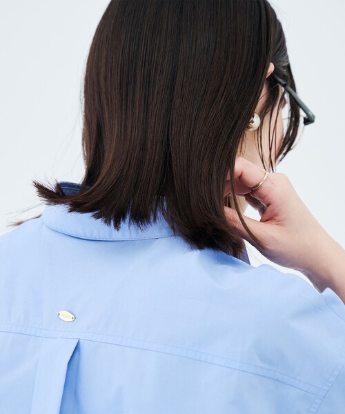 NOLLEY’S(ノーリーズ)の「ウォッシャブルベーシックレギュラーシャツ(シャツ/ブラウス・レディース・オフホワイト/サックスブルー・38/36)」の3枚目の写真