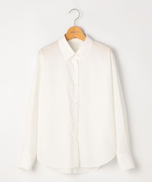 NOLLEY’S(ノーリーズ)の「ウォッシャブルベーシックレギュラーシャツ(シャツ/ブラウス・レディース・オフホワイト/サックスブルー・38/36)」の5枚目の写真