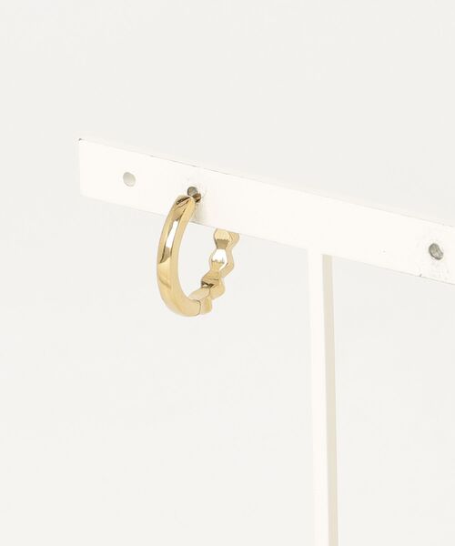 EVER METAL(エバーメタル ever metal EVER METAL)の「EVERMETAL 日本製 サージカルステンレス 316L 金属アレルギー対応 フープ ピアス ロックデザイン 男女兼用(ピアス(片耳用)・メンズ・ゴールド/シルバー・FREE)」の6枚目の写真