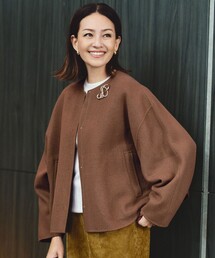 自由区（ジユウク）の「リバーノーカラー ジャケット（ノーカラージャケット）」