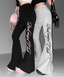 【 PINK ANGEL CLUB 】レタリングロゴスウェットフレアパンツ / PINK ANGEL CLUB lettering logo sweat flare pants