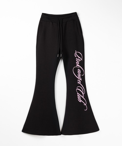 me+em select(ミームセレクト)の「【 PINK ANGEL CLUB 】レタリングロゴスウェットフレアパンツ / PINK ANGEL CLUB lettering logo sweat flare pants(スウェットパンツ・レディース・グレー/ブラック・FREE)」の3枚目の写真