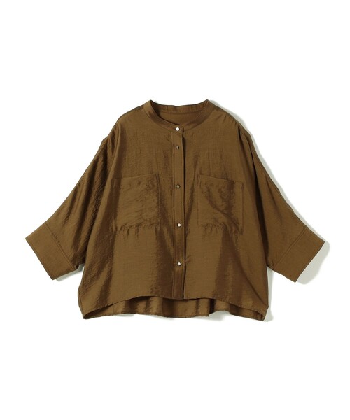 SHIPS(シップス)の「〈手洗い可〉NEW シルク混 シアー 羽織 シャツ(シャツ/ブラウス・レディース・ライトグリーン/ライトブルー/カーキ・ONE SIZE)」の8枚目の写真