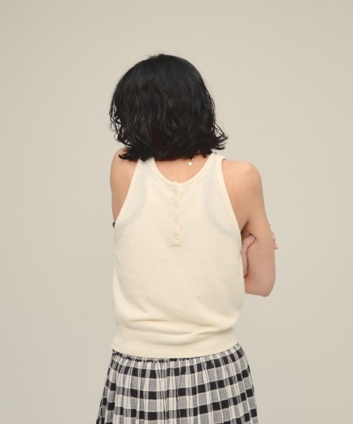 JEANASIS(ジーナシス)の「【eL】9G Loop Yarn NS/1050978(タンクトップ・レディース・アイボリー/レッド/ブラック・FREE)」の22枚目の写真