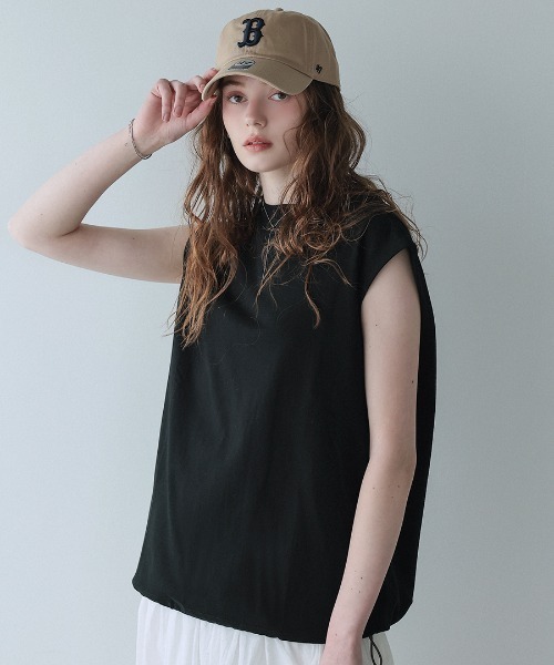 DONOBAN(ドノバン)の「【ELME】Balloon Sleeveless Tee / 3カラー(Tシャツ/カットソー・レディース・ブラック/グレー/ホワイト・S/M)」の21枚目の写真