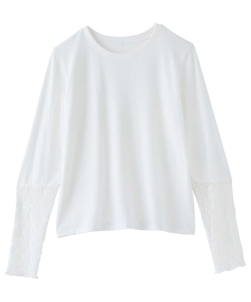 GeeRA(ジーラ)の「袖切り替えカットソープルオーバー【レース/ドット/チュール】(Tシャツ/カットソー・レディース・ブラック×レッド/オフホワイト/ブラック系その他・X-LARGE/LARGE/MEDIUM)」の16枚目の写真
