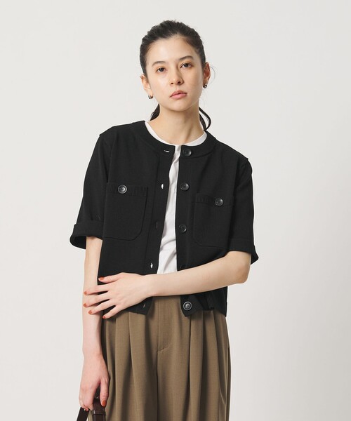BEAUTY&YOUTH UNITED ARROWS(ビューティーアンドユースユナイテッドアローズ)の「ポケット ハーフスリーブ カーディガン ウォッシャブル(カーディガン/ボレロ・レディース・レッド/オフホワイト/ベージュ/ブラック・FREE)」の18枚目の写真