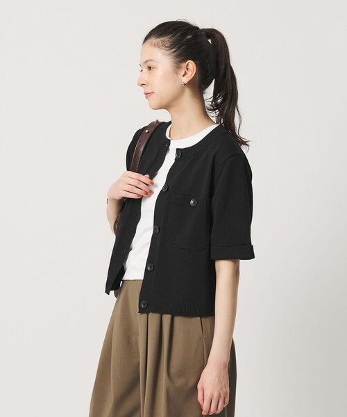 BEAUTY&YOUTH UNITED ARROWS(ビューティーアンドユースユナイテッドアローズ)の「ポケット ハーフスリーブ カーディガン ウォッシャブル(カーディガン/ボレロ・レディース・レッド/オフホワイト/ベージュ/ブラック・FREE)」の19枚目の写真